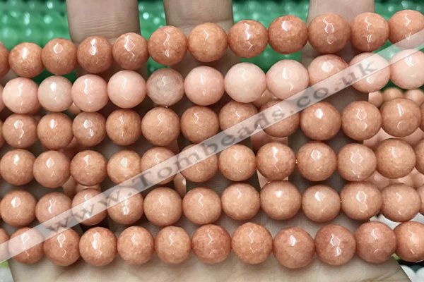 CCN6328 15.5 inches 8mm faceted round candy jade beads Wholesale