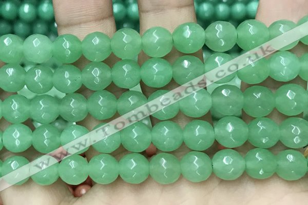 CCN6329 15.5 inches 8mm faceted round candy jade beads Wholesale