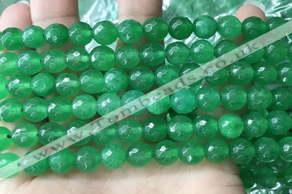 CCN6350 6mm, 8mm, 10mm, 12mm & 14mm faceted round candy jade beads