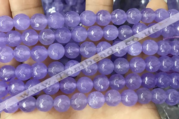 CCN6355 6mm, 8mm, 10mm, 12mm & 14mm faceted round candy jade beads