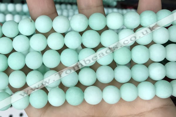 CCN6360 15.5 inches 6mm, 8mm, 10mm & 12mm round matte candy jade beads