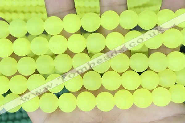 CCN6367 15.5 inches 6mm, 8mm, 10mm & 12mm round matte candy jade beads