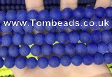 CCN6368 15.5 inches 6mm, 8mm, 10mm & 12mm round matte candy jade beads
