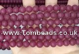 CCN6371 15.5 inches 6mm, 8mm, 10mm & 12mm round matte candy jade beads