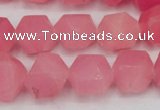 CCN661 15.5 inches 15*15mm faceted nuggets candy jade beads