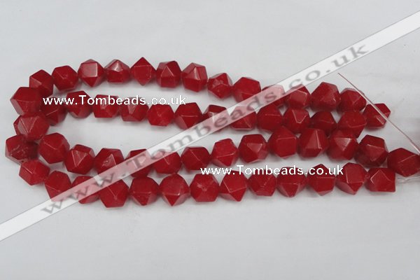 CCN663 5.5 inches 15*15mm faceted nuggets candy jade beads