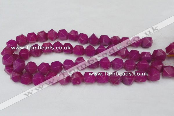 CCN665 15.5 inches 15*15mm faceted nuggets candy jade beads