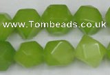 CCN666 15.5 inches 15*15mm faceted nuggets candy jade beads