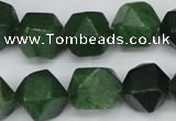 CCN667 15.5 inches 15*15mm faceted nuggets candy jade beads