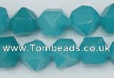 CCN668 15.5 inches 15*15mm faceted nuggets candy jade beads