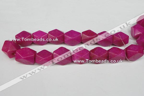 CCN672 15.5 inches 18*25mm faceted nuggets candy jade beads