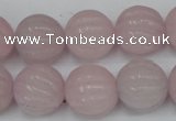 CCN676 15.5 inches 16mm carved round candy jade beads wholesale