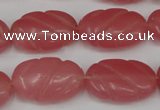 CCN681 15.5 inches 15*23mm carved oval candy jade beads wholesale