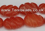 CCN682 15.5 inches 15*23mm carved oval candy jade beads wholesale