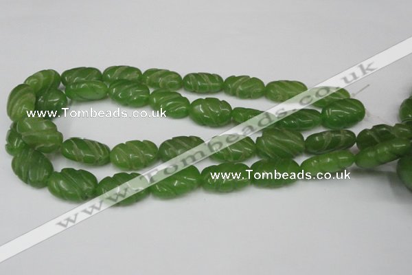 CCN683 15.5 inches 15*23mm carved oval candy jade beads wholesale