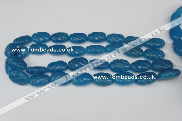 CCN684 15.5 inches 15*23mm carved oval candy jade beads wholesale