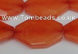 CCN690 15.5 inches 20*30mm faceted octagonal candy jade beads