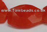 CCN692 15.5 inches 30*40mm faceted octagonal candy jade beads