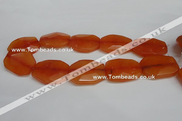 CCN695 15.5 inches 30*40mm faceted octagonal candy jade beads