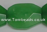 CCN697 15.5 inches 30*40mm faceted octagonal candy jade beads