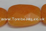 CCN700 15.5 inches 30*40mm faceted trapezoid candy jade beads
