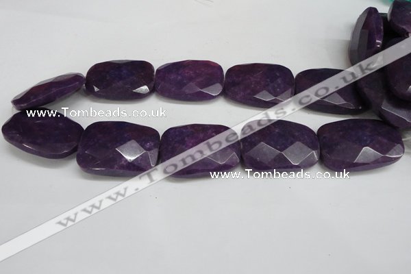 CCN706 15.5 inches 30*40mm faceted trapezoid candy jade beads