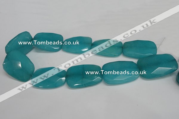 CCN710 15.5 inches 30*40mm faceted trapezoid candy jade beads