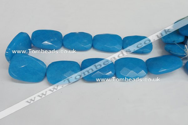 CCN711 15.5 inches 30*40mm faceted trapezoid candy jade beads