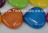 CCN729 15.5 inches 25*25mm heart candy jade beads wholesale