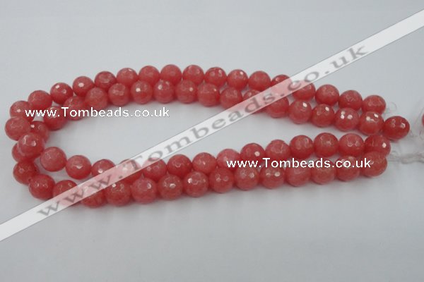 CCN753 15.5 inches 4mm faceted round candy jade beads wholesale