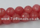 CCN770 15.5 inches 6mm faceted round candy jade beads wholesale