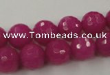 CCN771 15.5 inches 6mm faceted round candy jade beads wholesale