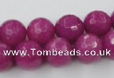 CCN772 15.5 inches 6mm faceted round candy jade beads wholesale