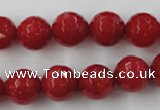 CCN773 15.5 inches 6mm faceted round candy jade beads wholesale