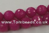 CCN788 15.5 inches 8mm faceted round candy jade beads wholesale