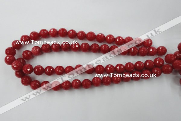 CCN790 15.5 inches 8mm faceted round candy jade beads wholesale