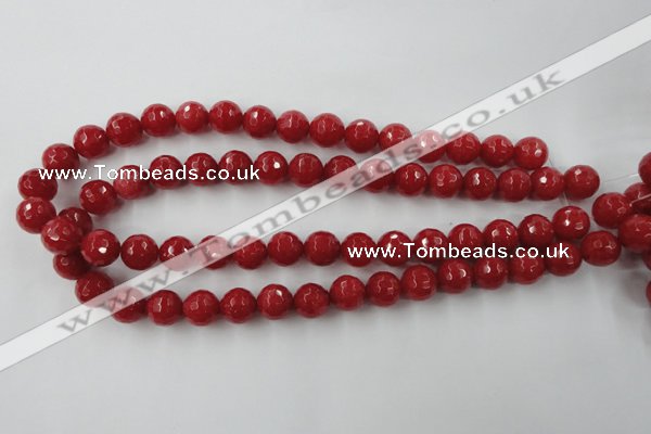 CCN807 15.5 inches 10mm faceted round candy jade beads wholesale