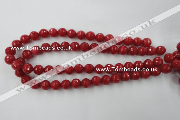 CCN841 15.5 inches 14mm faceted round candy jade beads wholesale