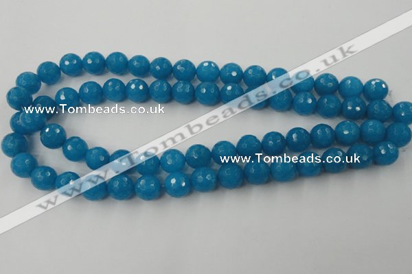 CCN849 15.5 inches 14mm faceted round candy jade beads wholesale