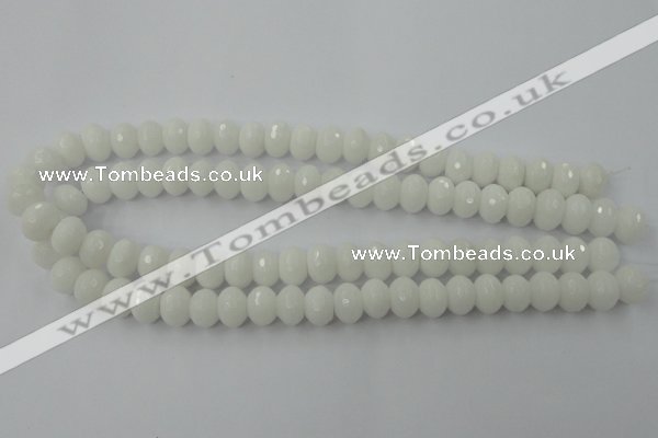 CCN904 15.5 inches 9*12mm faceted rondelle candy jade beads