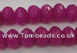 CCN906 15.5 inches 9*12mm faceted rondelle candy jade beads