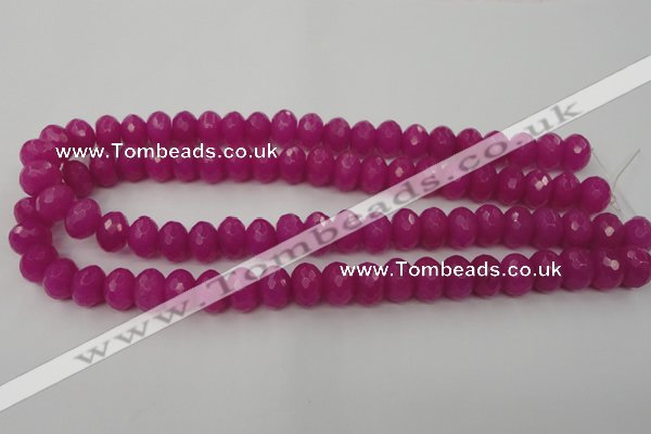 CCN906 15.5 inches 9*12mm faceted rondelle candy jade beads