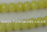 CCN907 15.5 inches 9*12mm faceted rondelle candy jade beads