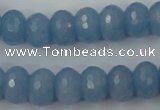 CCN909 15.5 inches 9*12mm faceted rondelle candy jade beads