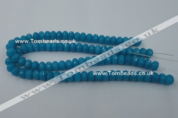 CCN910 15.5 inches 9*12mm faceted rondelle candy jade beads