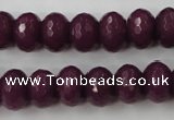 CCN911 15.5 inches 9*12mm faceted rondelle candy jade beads