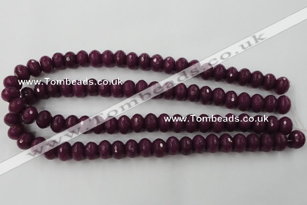CCN911 15.5 inches 9*12mm faceted rondelle candy jade beads