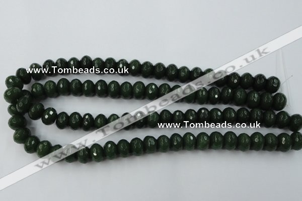 CCN913 15.5 inches 9*12mm faceted rondelle candy jade beads