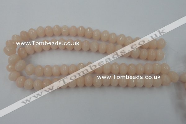 CCN916 15.5 inches 10*14mm faceted rondelle candy jade beads