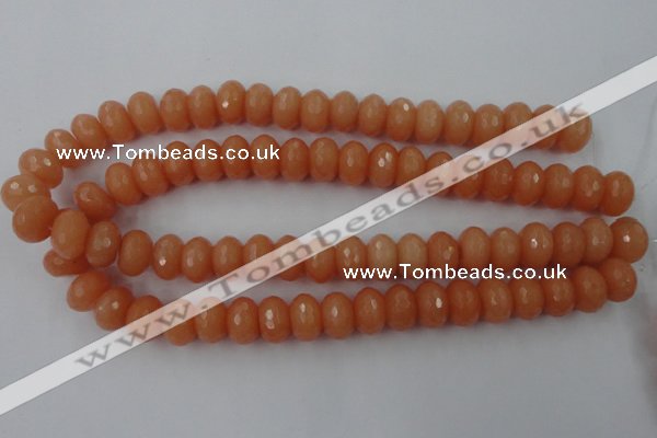 CCN917 15.5 inches 10*14mm faceted rondelle candy jade beads